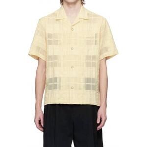 NEW CMMN SWDN ture short sleeve shirt in beige check